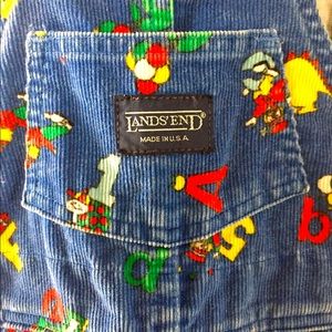 Vintage 1980s lands end kids overalls